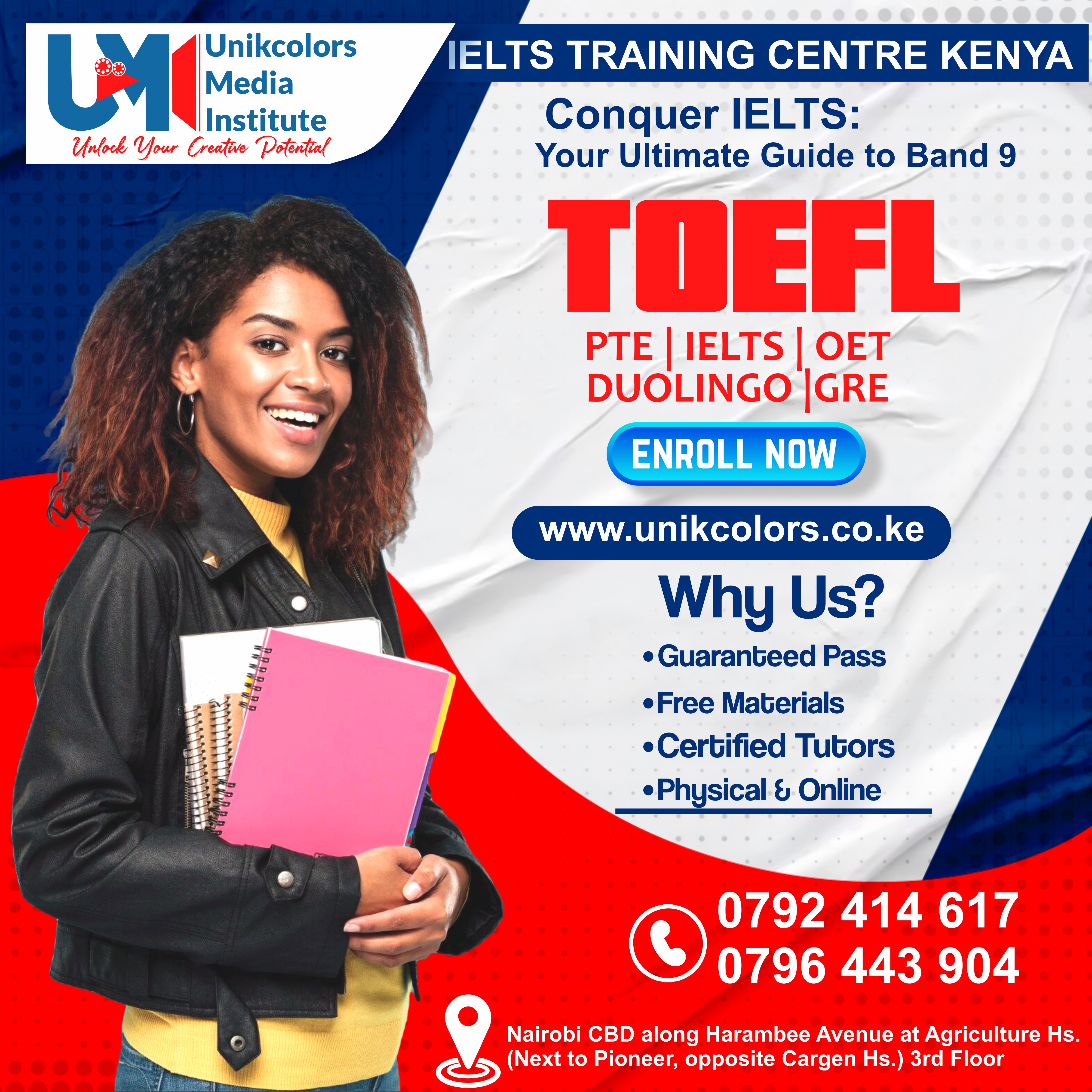 IELTS TRAINING CENTRE KENYA - IELTS PREPARATION | OET | TOEFL | PTE | GRE | DUOLINGO